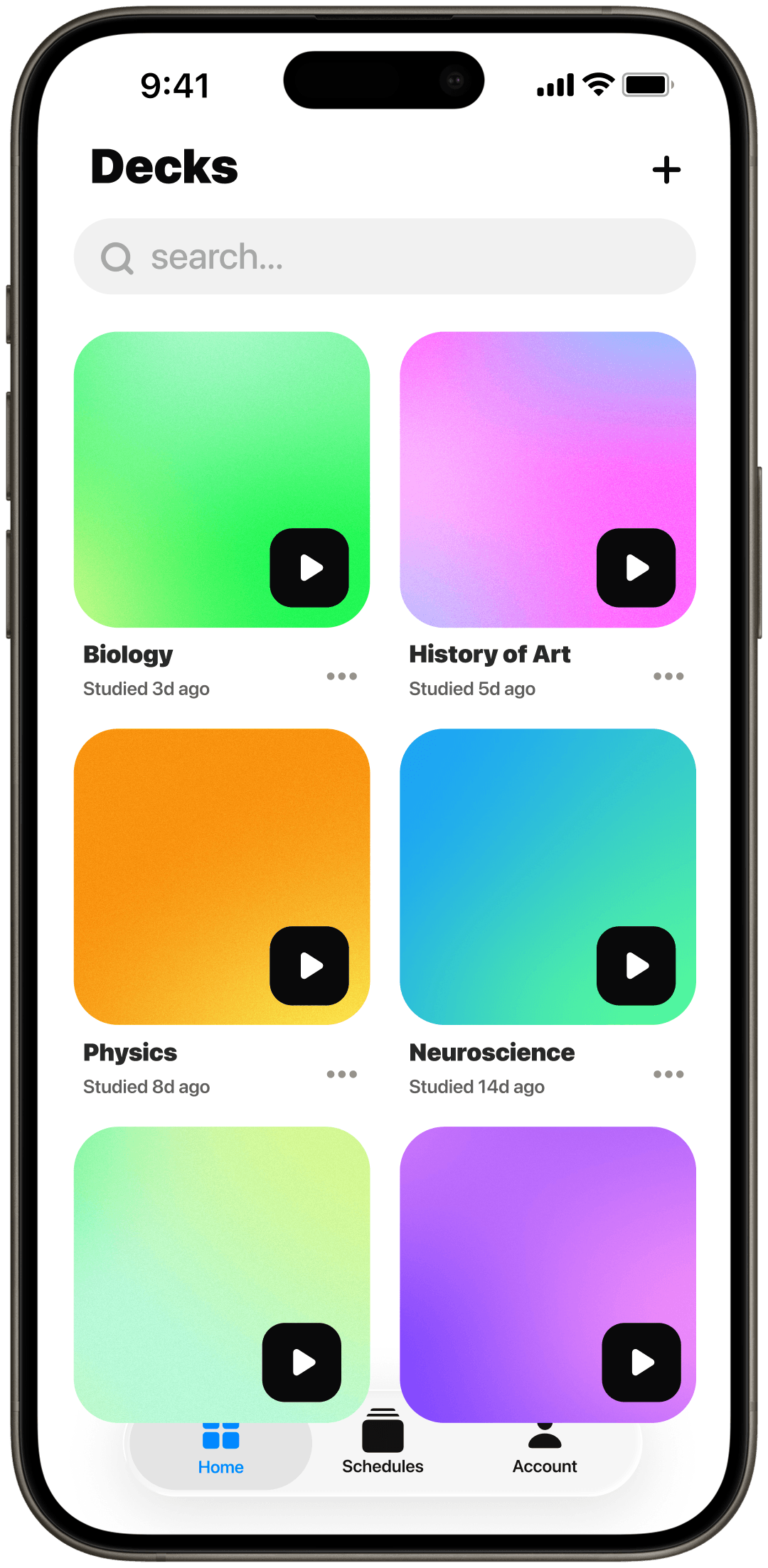 Regen's deck library with Biology, Physics and Neuroscience